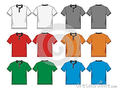 Menâ€™s polo-shirt design templates Vector Illustration